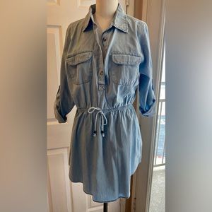 Chambray shirt dress